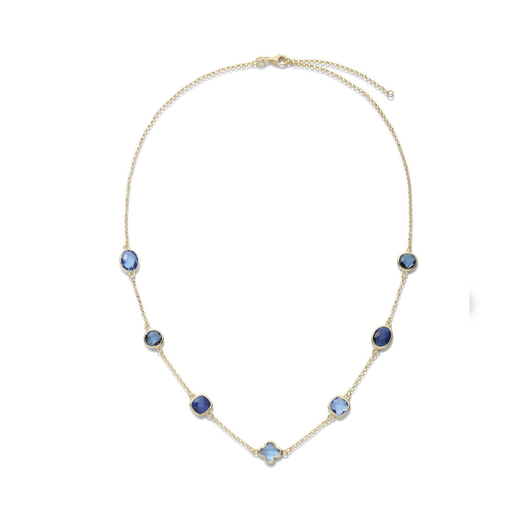 Glow dames ketting marine blue 55 cm