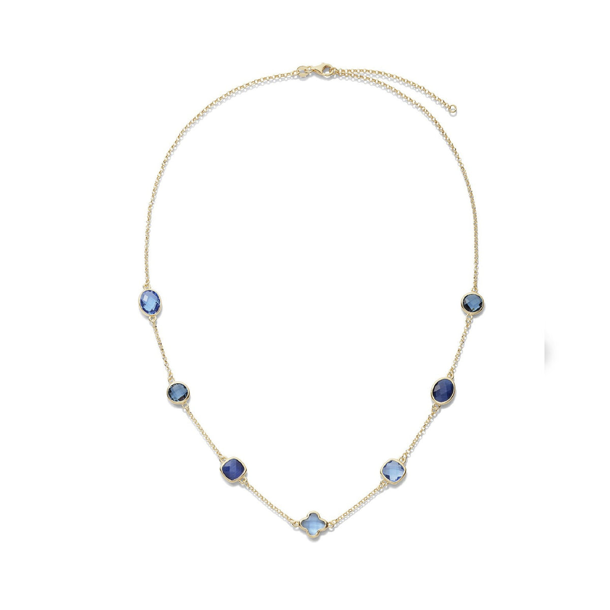 Glow dames ketting marine blue 55 cm