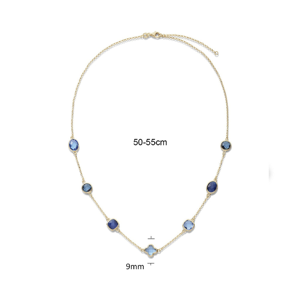 Glow dames ketting marine blue 55 cm