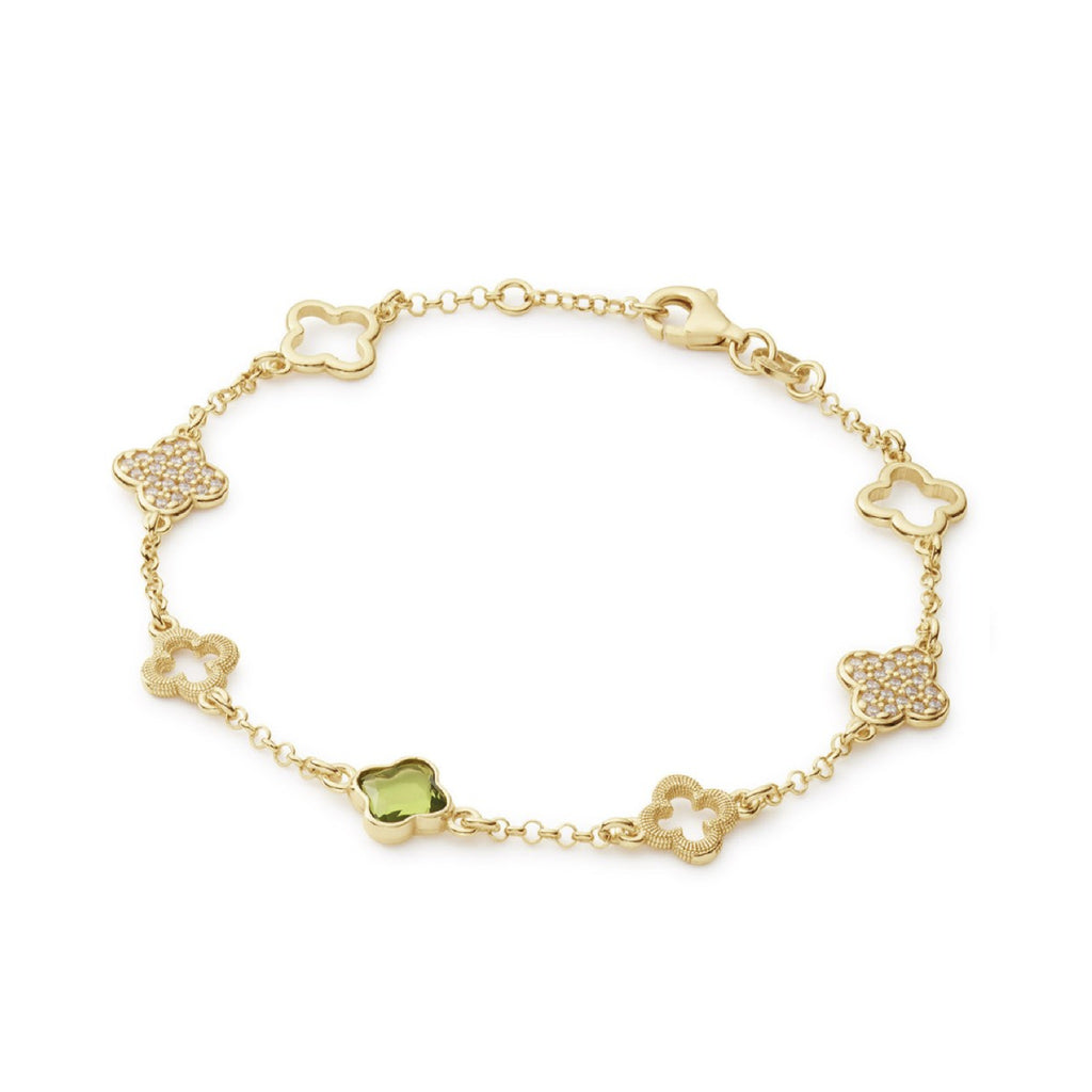 Glow dames armband bloem groen