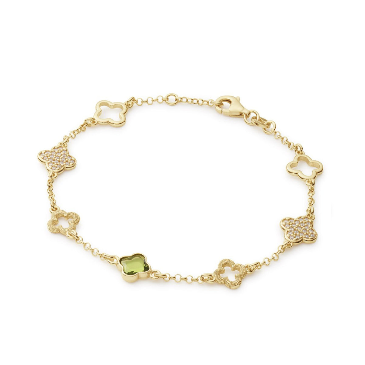 Glow dames armband bloem groen