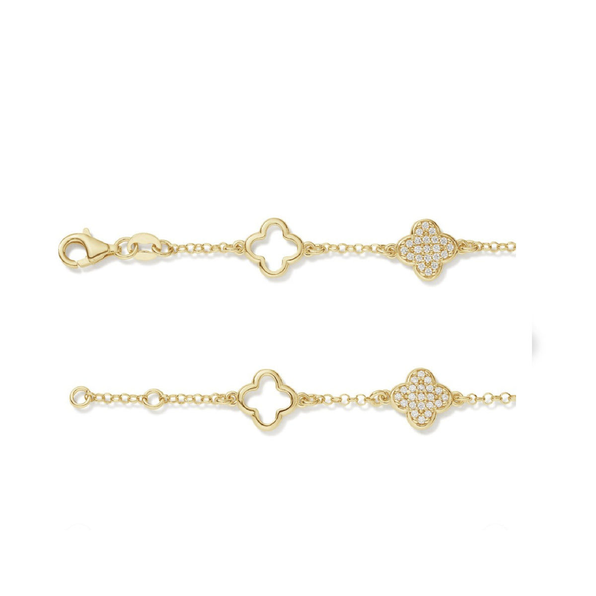Glow dames armband bloem groen