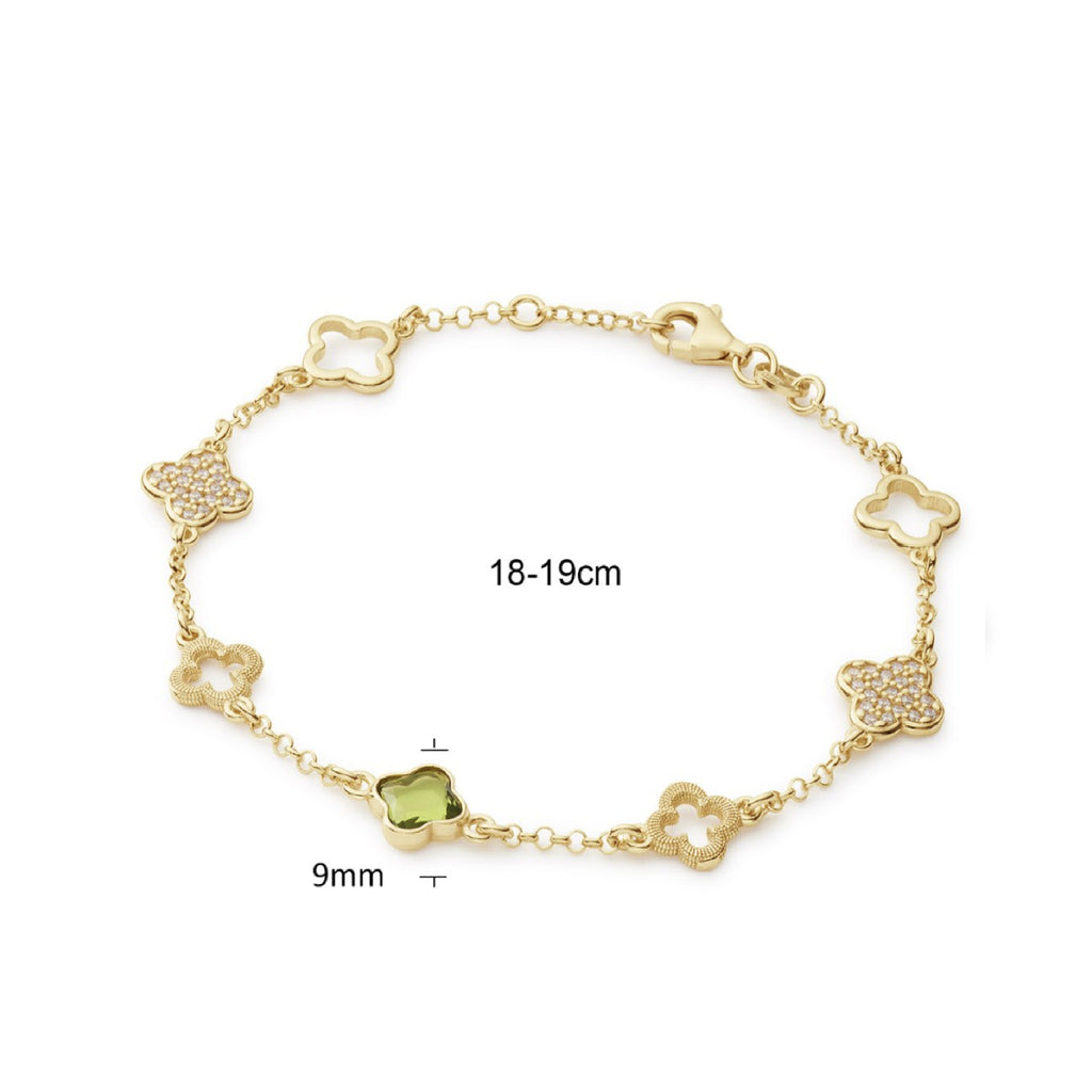 Glow dames armband bloem groen